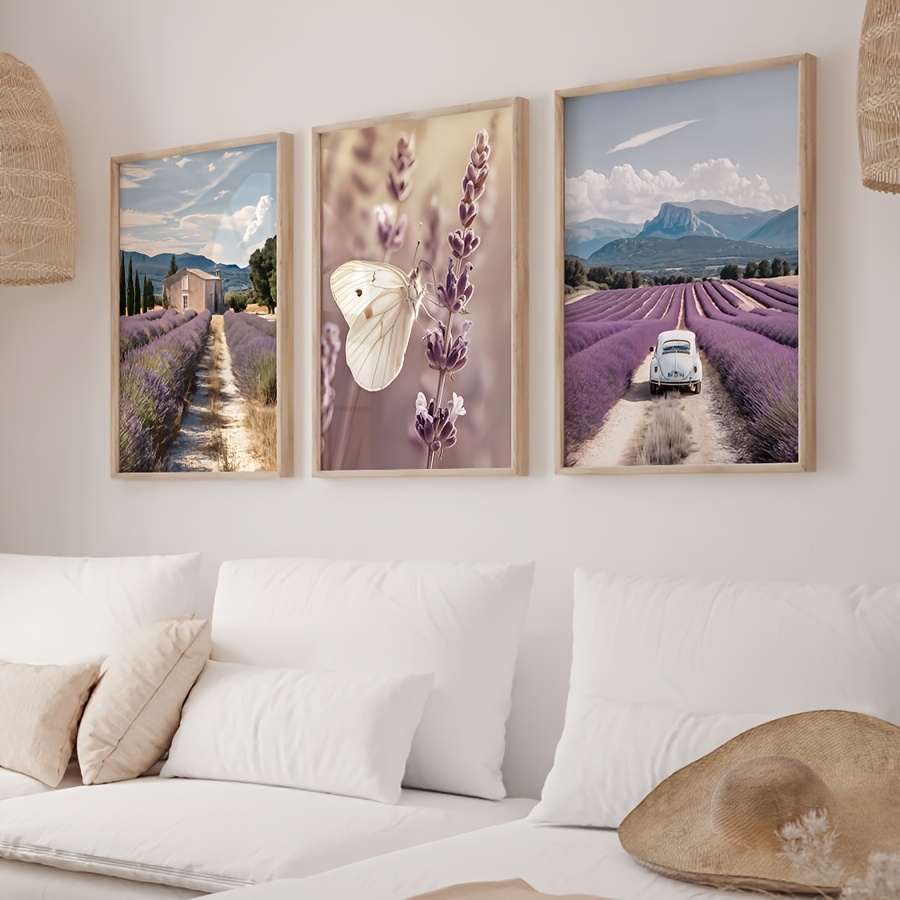 Lavender Oil - Lavender Provence 3pcs Canvas Wall Painting