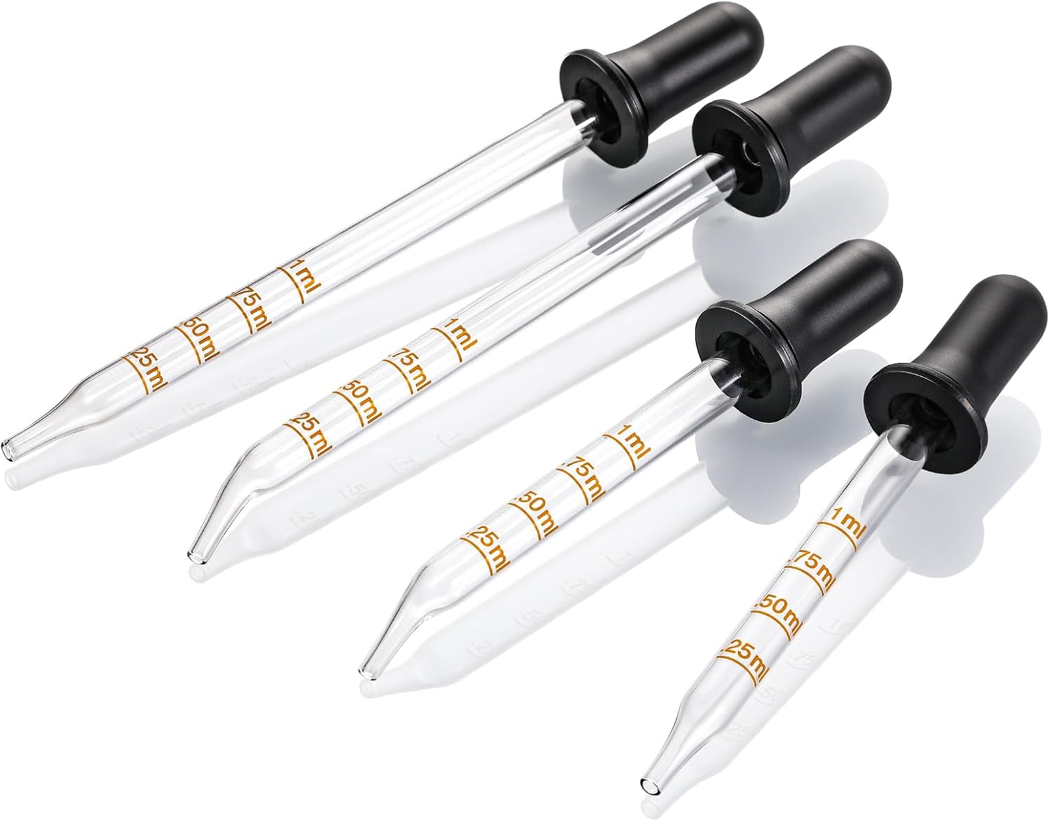 Essential Oils - 4pcs1 ml glass dropper, with scale,