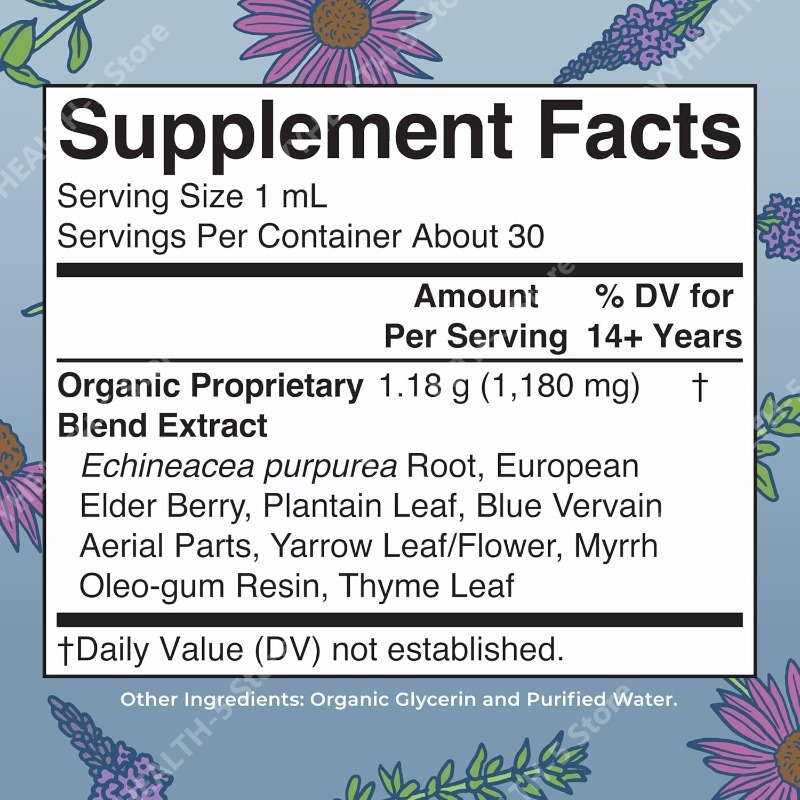 Lymphatic Support Drops Organi - đánh giá và giá Echinacea