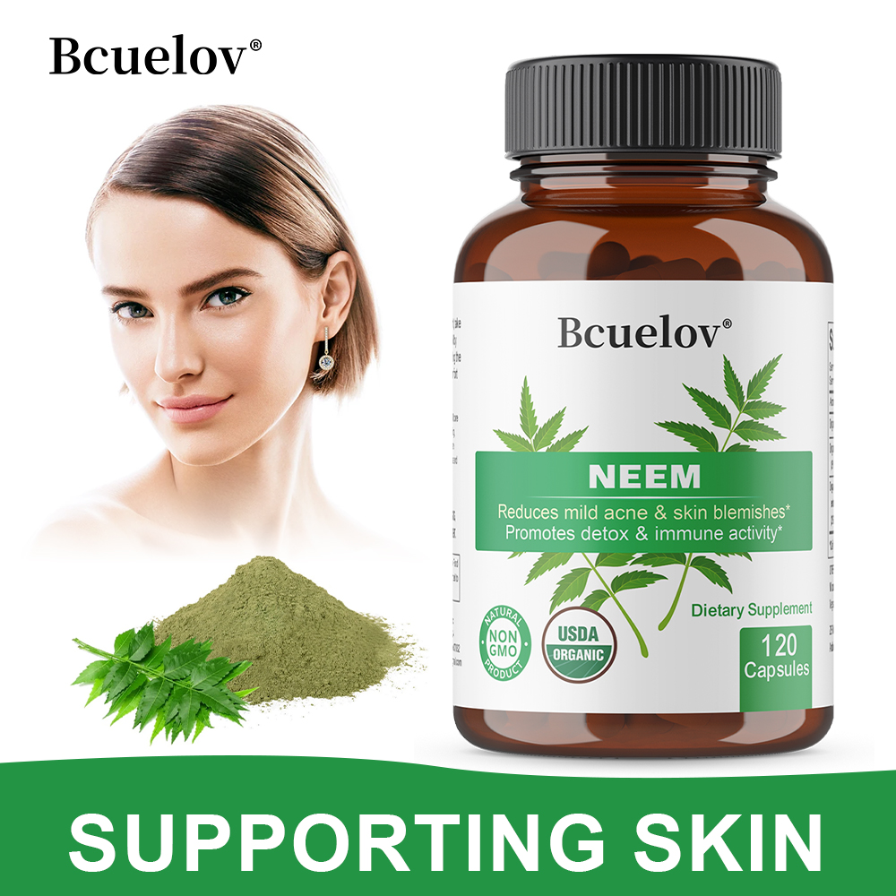 Organic Neem Leaf Capsules, He - đánh giá và giá Herbal Supplement