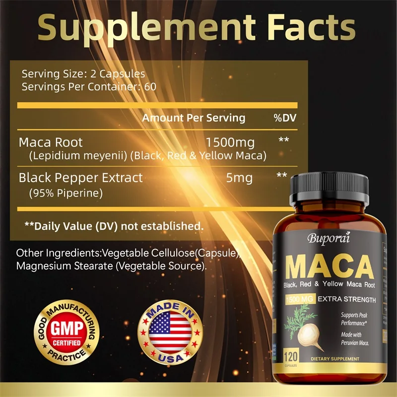 Maca Capsules - Increase Size, - đánh giá và giá Herbal Supplement
