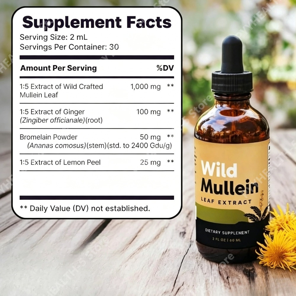 Wild Mullein Leaf Drops with G - đánh giá và giá Herbal Supplement
