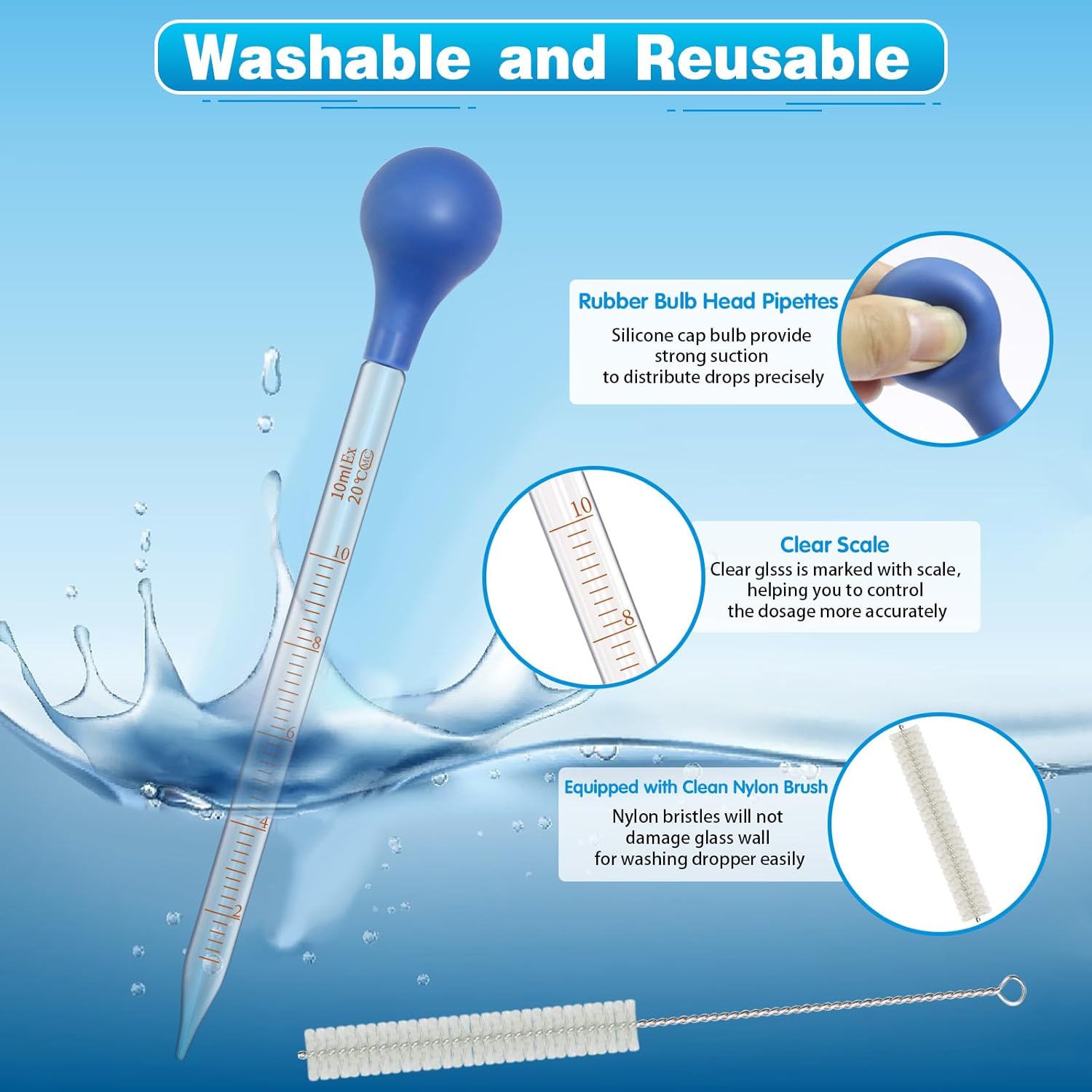 5 Pack 10ml Glass Pipette Drop - đánh giá và giá Essential Oils