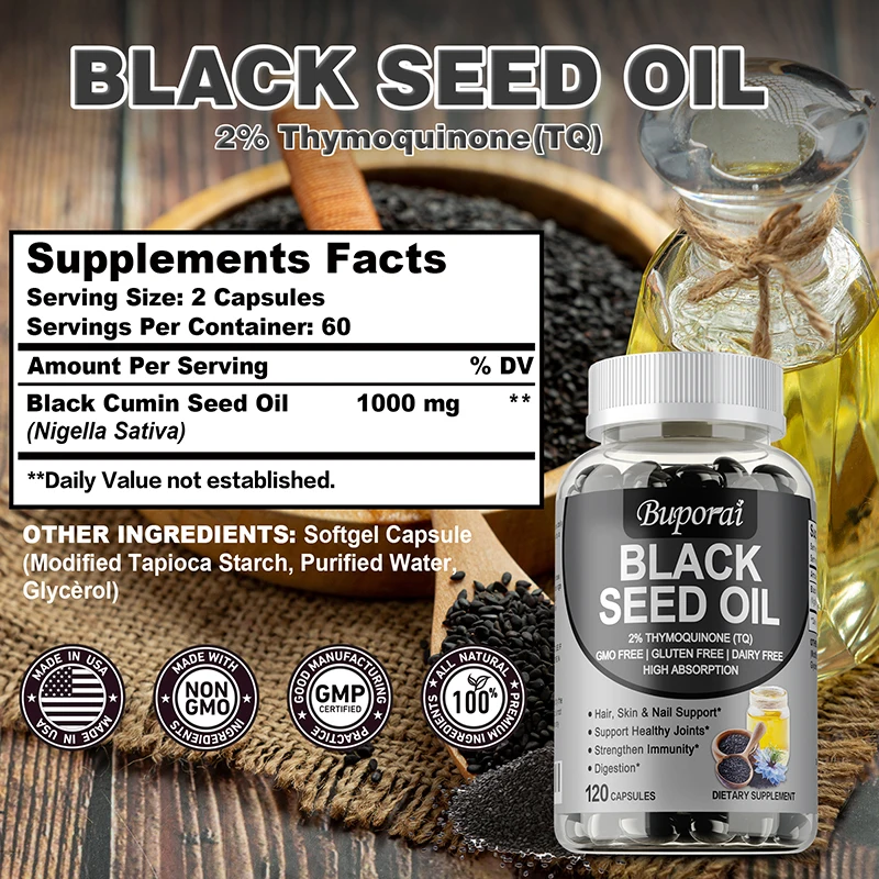Premium Black Seed Oil 120 Cap - đánh giá và giá Herbal Supplement