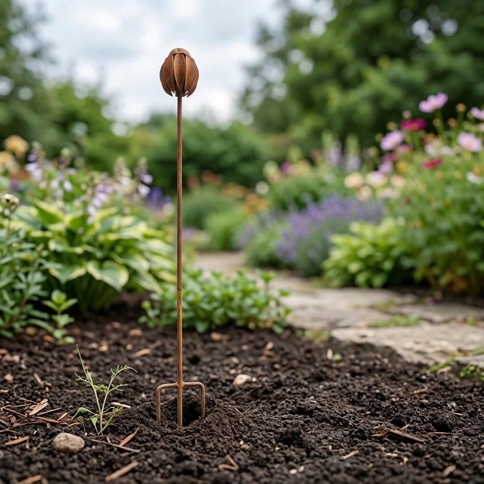 Metal Garden Stake Featuring E - đánh giá và giá Echinacea