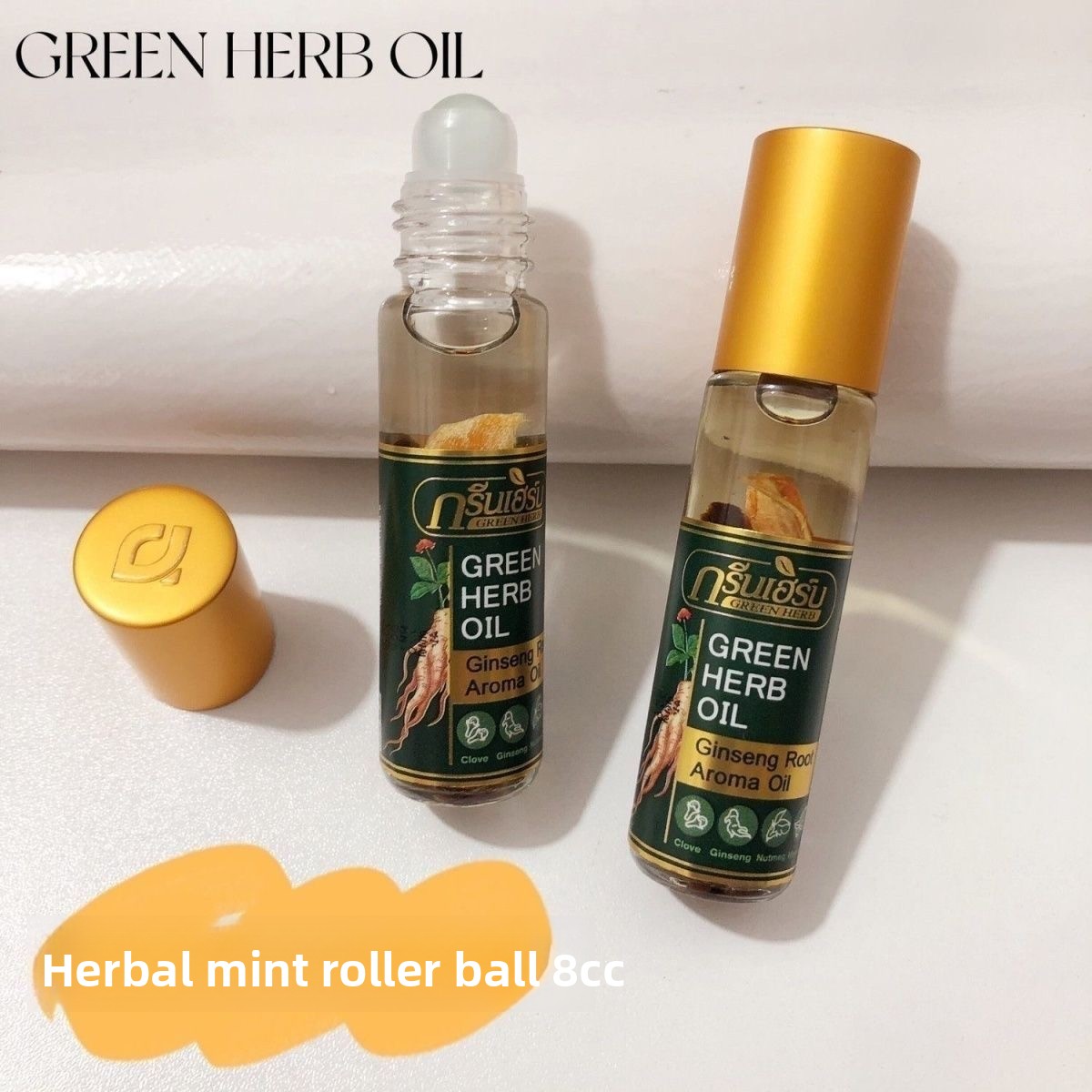 Thai Mint Ginseng Roll On Herb - đánh giá và giá Ginger Tea