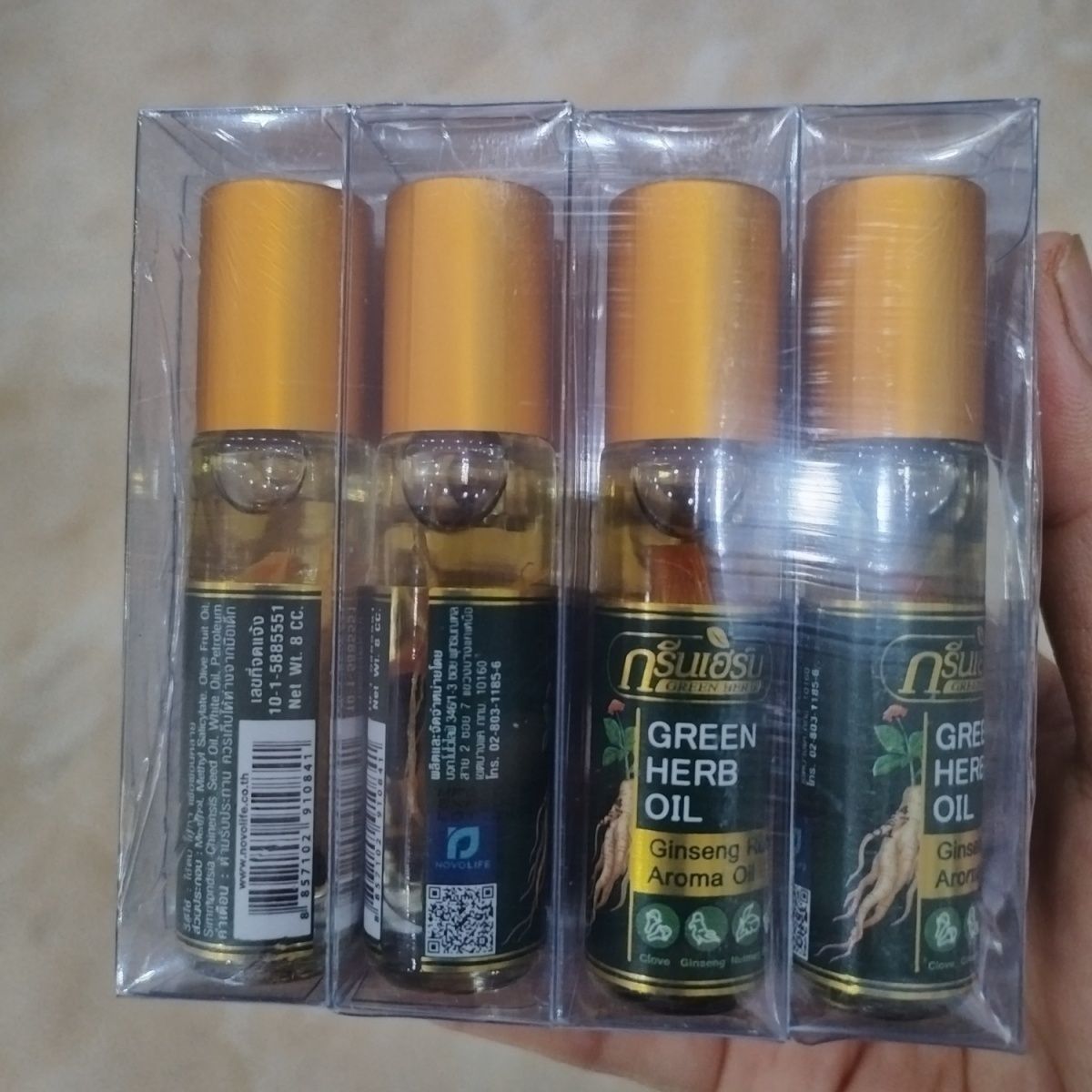 Thai Mint Ginseng Roll On Herb - đánh giá và giá Ginger Tea