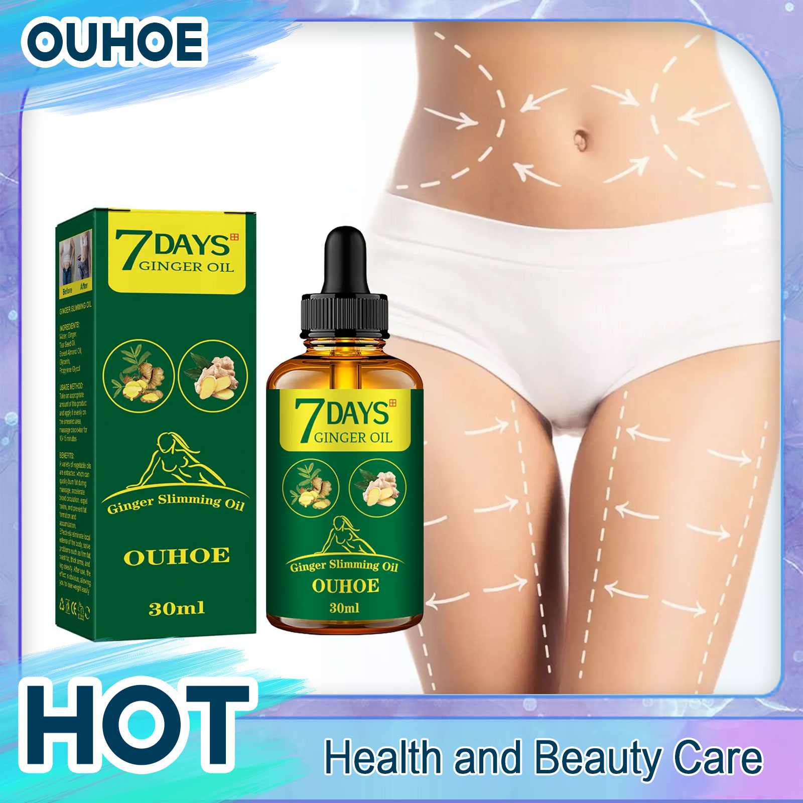 Ginger Slimming Oil Fast Burni - đánh giá và giá Ginger Tea