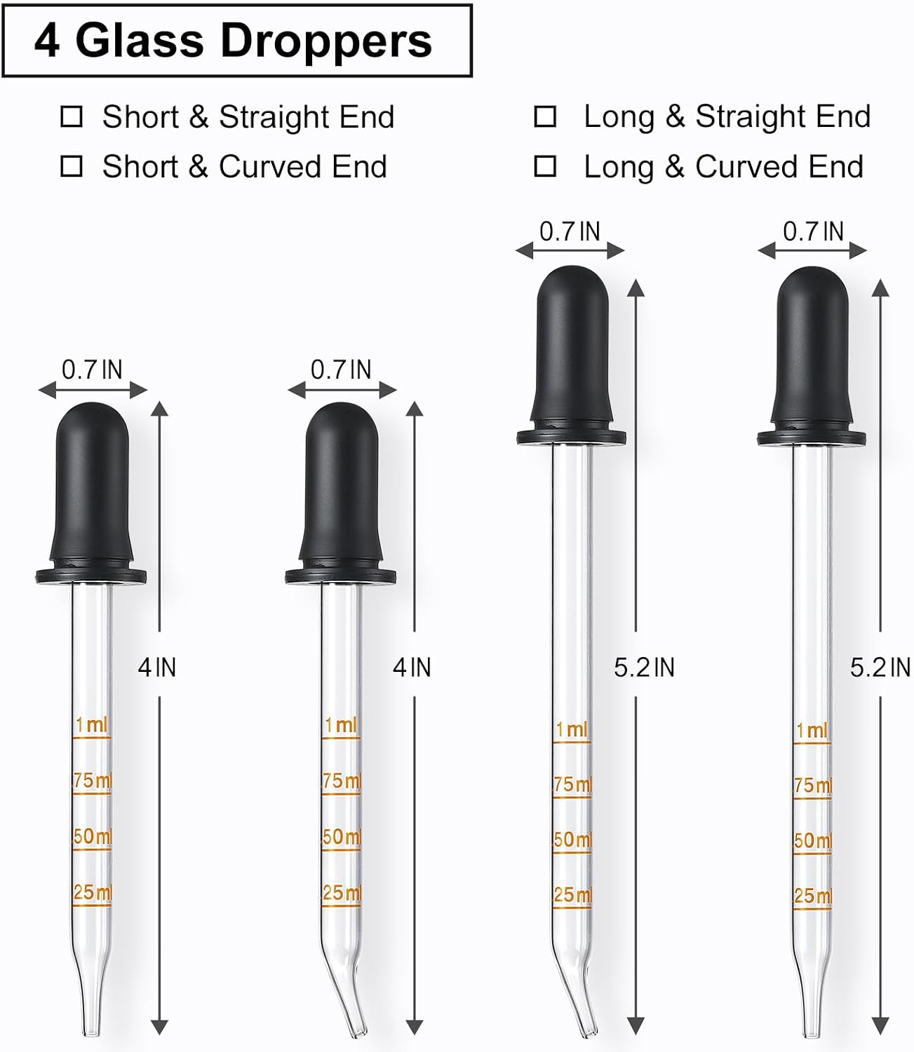 4pcs1 ml glass dropper, with s - đánh giá và giá Essential Oils