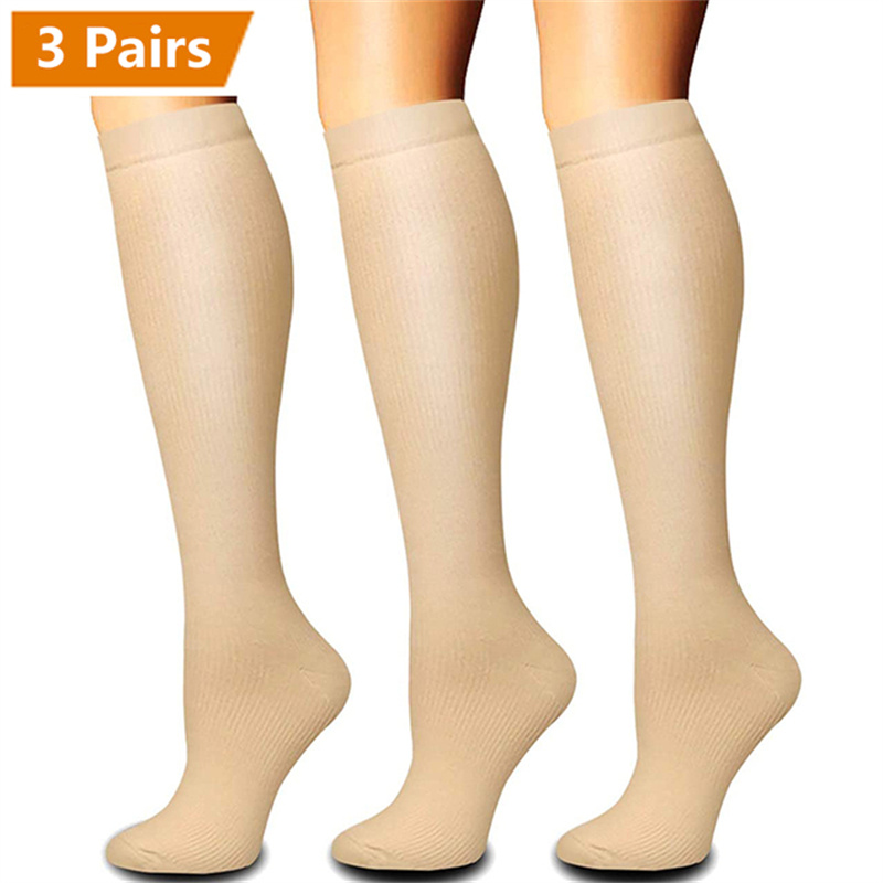 3 Pair Compression Socks Knee  - đánh giá và giá Echinacea