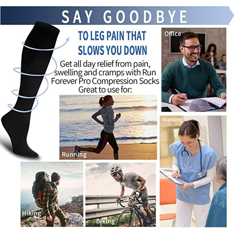 3 Pair Compression Socks Knee  - đánh giá và giá Echinacea