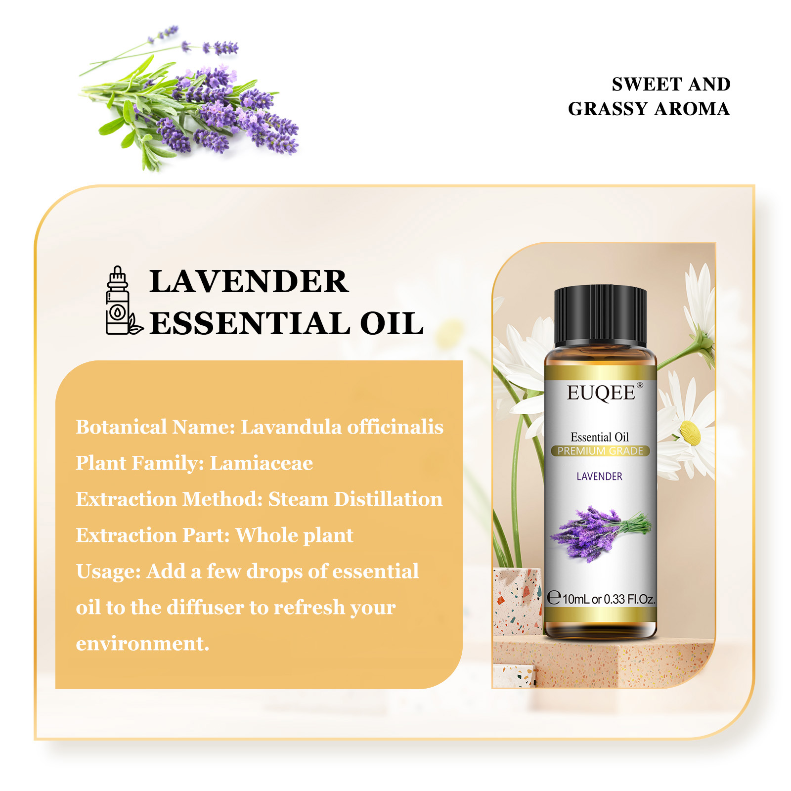 EUQEE 10ml Pure Natural Essent - đánh giá và giá Lavender Oil
