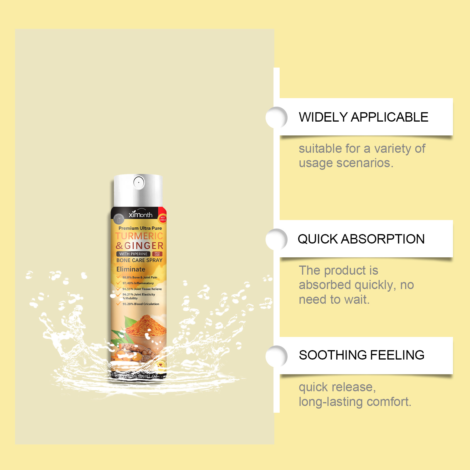 Turmeric Joint Soothing Spray, - đánh giá và giá Turmeric
